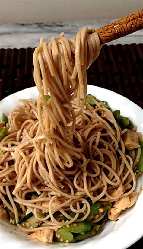 Chopsticks are a fun utensil to use if you know how to wield them properly, and they're often what you use to eat dishes like lo mein, pho, and ramen. Easy Chicken and Soba Noodle Salad for Lazy Summer Weekends - The Culinary Cellar