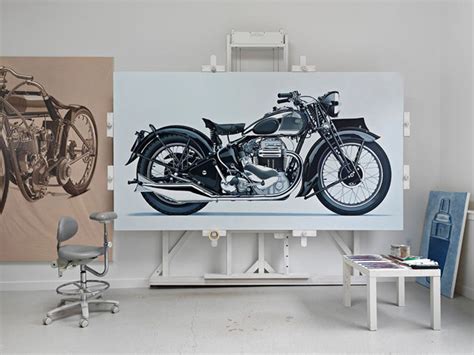 William Fisks Amazing Motorcycle Paintings Motorcycle Painting