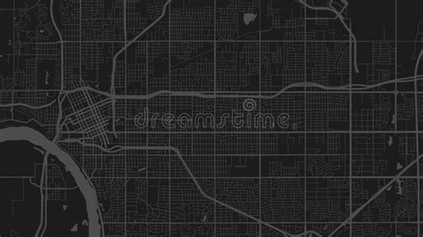Vector Del Mapa De La Ciudad De Tulsa Ilustración Del Vector