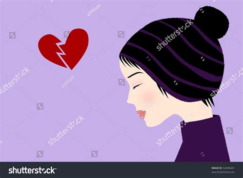 Crying Sad Girl With Broken Heart Stock Photo 52945441