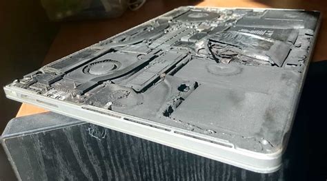 Macbook Pro Destroyed By Exploding Battery