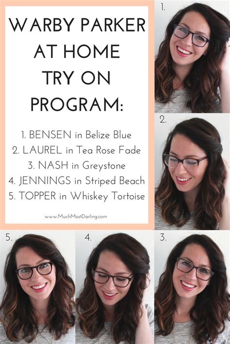 warby parker at home try on 5 much most darling