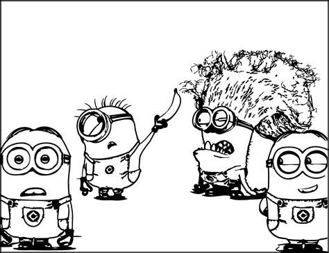 2014 Despicable Me 2 Minions Coloring Page