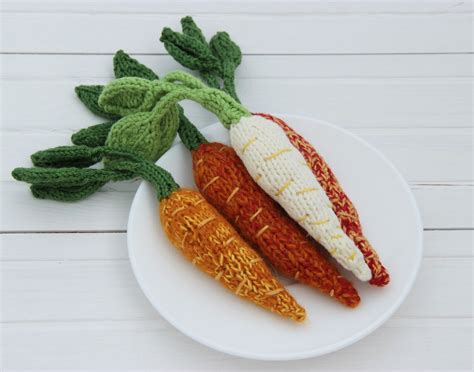 Carrot Knitting Pattern Amigurumi Knit Carrot Pdf Easter Etsy