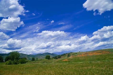Landscape With Fluffy Clouds Stock Photo Image Of Scenery Grass 8925368