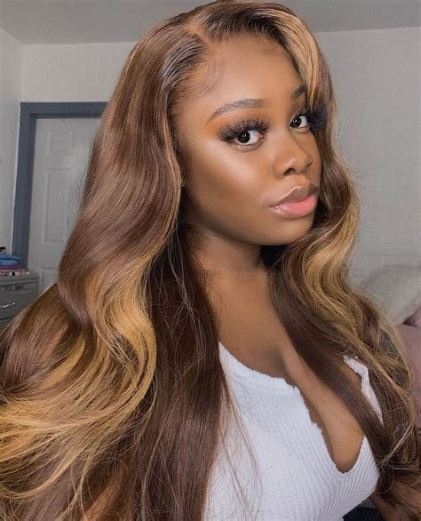 Straight Lace Human Hair Wigs P Ombre Honey Blonde Highlight