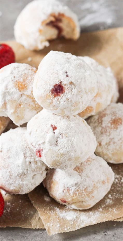 4 Ingredient Guilt Free Jelly Filled Donut Holes Recipe Baked Not Fried