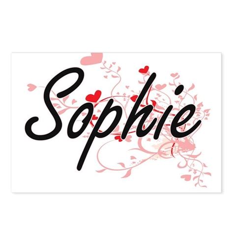 Sophie Artistic Name Desi Postcards Package Of 8 By Tshirts Plus