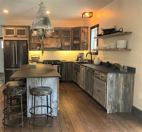 Bring A Rustic Charm To Your Kitchen With Barnwood Cabinets Kitchen