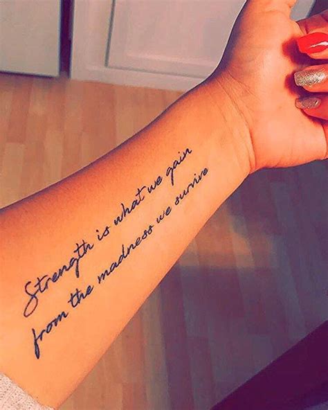 Strength Quotes Tattoos For Girls
