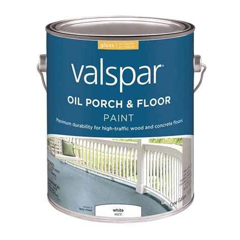 It's more durable and flexible than conventional gloss paints, making it less prone to cracking and blistering. Valspar White Gloss Interior/Exterior Porch and Floor ...