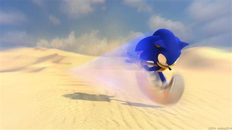 Sonic Running In The Desert By Mateus2014 On Deviantart