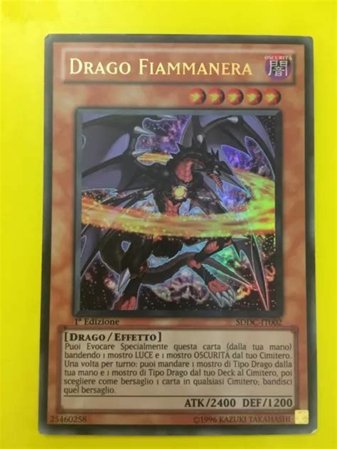 Yu Gi Oh Carta Drago Fiammanera Ultra Rara 1 Edz Sddc It002 Mint Deck