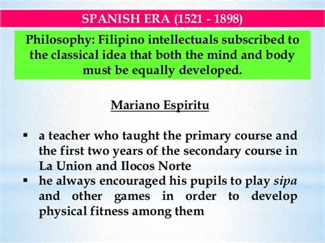 History Of Physical Education In The Philippines Spanish Era