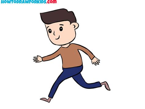 How To Draw A Running Person Easy Drawing Tutorial For Kids