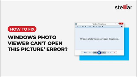 How To Fix ‘windows Photo Viewer Cant Open This Picture Error Youtube