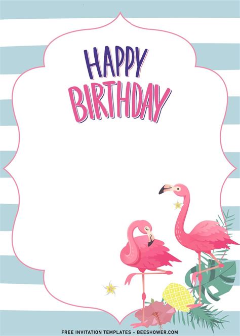 9 Flamingo Birthday Invitation Templates For Your Kids Tropical Summe