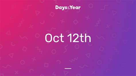 National Holidays On October 12th 2024 Days Of The Year
