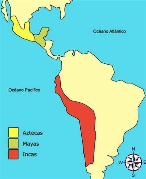 Ubicaci N De Los Mayas Aztecas E Incas En El Mapa De Am Rica Mapa De