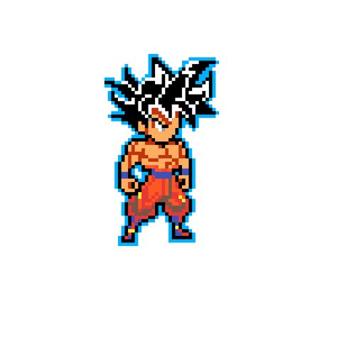 Son Goku Ultra Instinct Pixel Art Etsy Images