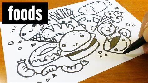 Doodle art for kids is easy and fun—get your kids & teens involved today! How to draw cute & kawaii doodle ! Foods doodle for kids ...
