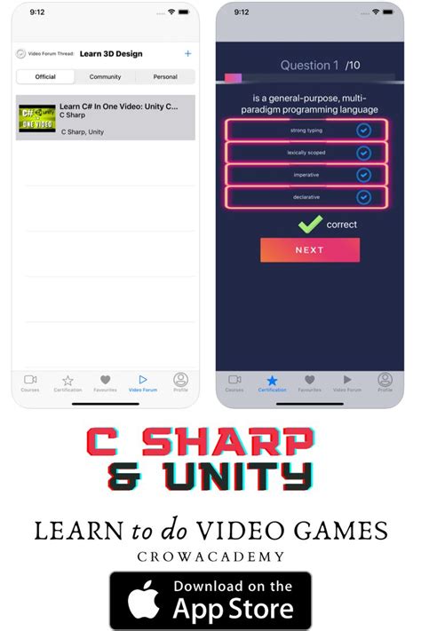 C Sharp With Unity Ios App Learn C Unity App