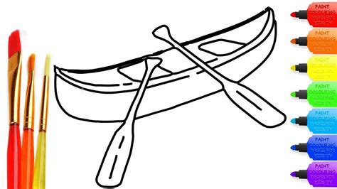 Free printable kayak coloring pages and download free kayak coloring pages along with coloring pages for other activities and coloring sheets How to draw Canoe coloring page for kids I learn coloring ...