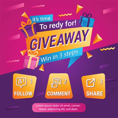 Giveaway Quize Contest For Social Media Feed Template Giveaway Prize