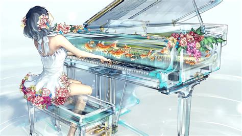 Anime Girl Playing Piano Live Wallpaper Moewalls