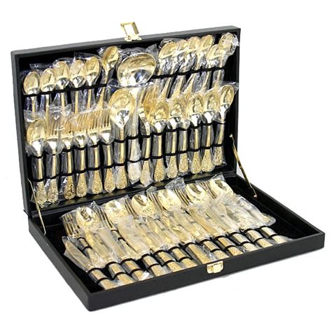 We did not find results for: Shop Sterlingcraft 51-piece Goldplated Flatware Set - Free Shipping Today - Overstock - 494098