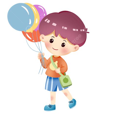 Menino Segurando Um Balão PNG Dia Das Crianças 61 Seis Um Imagem