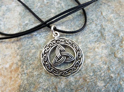Triquetra Pendant Silver Handmade Necklace Sterling 925 Celtic Symbol