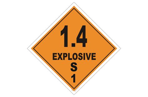 Class 14 S 1 Explosive Placard H1505 1 National Safety Signs