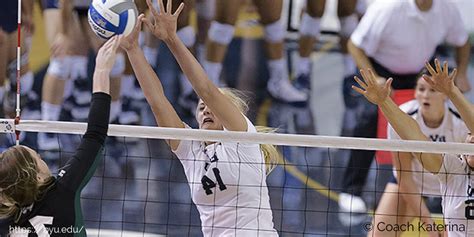 Byu Vs Lmu Women S Volleyball Action In Provo