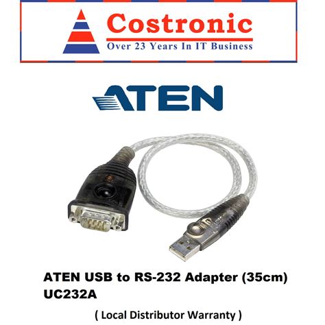 Aten Usb To Rs 232 Adapter 35cm Uc232a Shopee Singapore