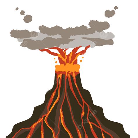 клипарт извержение вулкана Png вулкан Извержение вулкана извержение