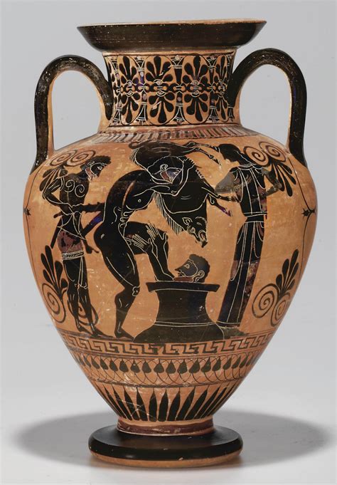 An Attic Black Figured Amphora