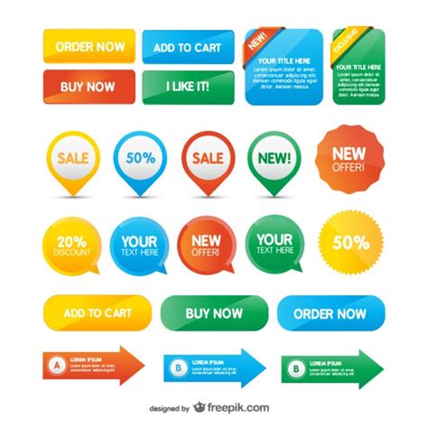 Download Website buttons Vector | Free Download