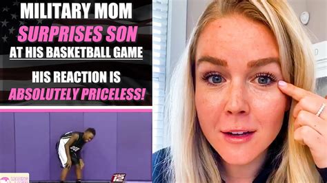 Military Mom Surprises Her Son At His Basketball Game 😭 Youtube