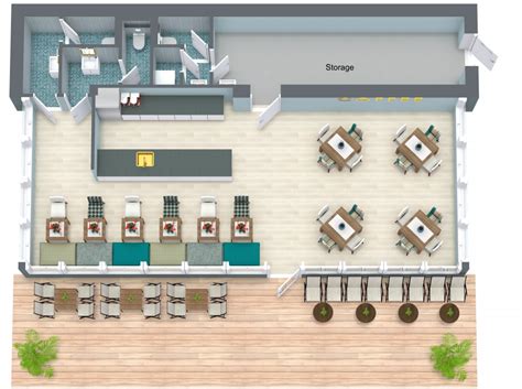 Playful Coffee Shop Layout With Outdoor Seating obao官网