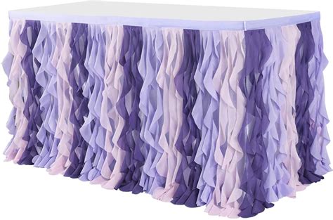Purple Tulle Tutu Table Skirt Purple Table Decor Purple Etsy