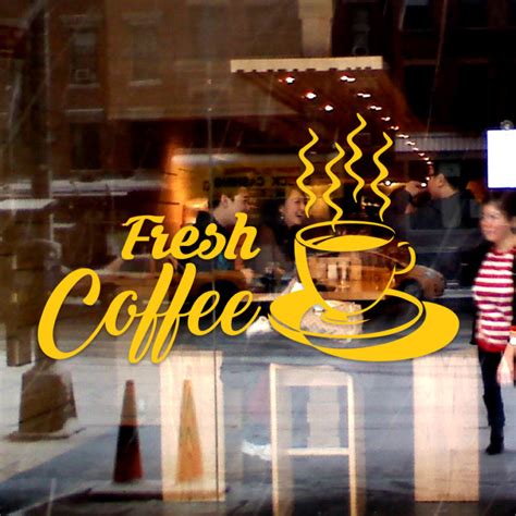 Coffee Shop Café Window Sign Sticker Decals Csp004 Vivid