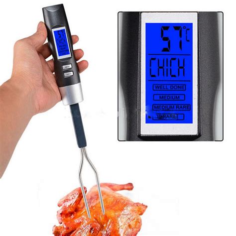 Instant Read Digital Bbq Meat Thermometer Fork For Beef Lamb Pork Sale