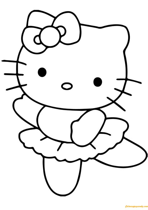 Hello Kitty Violin Coloring Pages