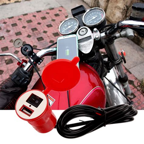 V V Waterproof Motorcycle Usb Power Charger Socket Adapter With