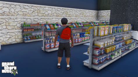 Gta 5 Real Life Mod17 Grocery Shopping In The Supermarket Youtube