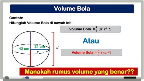 Rumus Matematika Volume Bola
