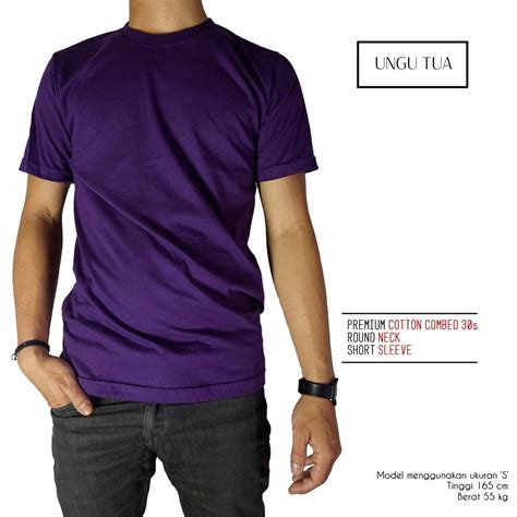 Check spelling or type a new query. Kaos Polos Ungu Tua 1000% Cotton Combed 30s Reaktif ...
