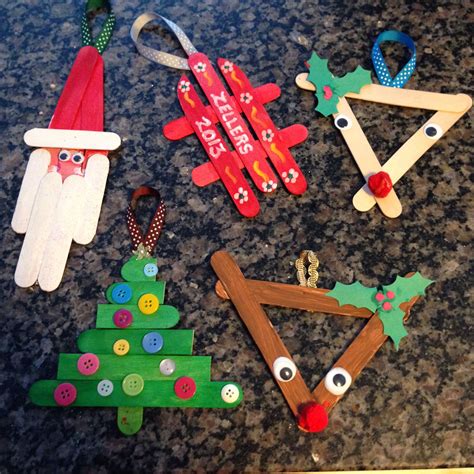Popsicle Stick Ornaments Xmas Crafts Christmas Crafts Holiday Crafts