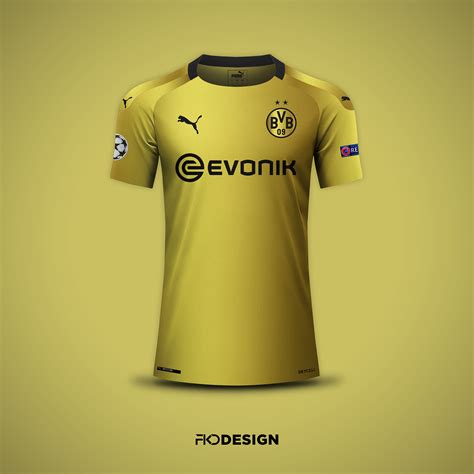 Borussia Dortmund Home Golden Kit For The Champions League R
